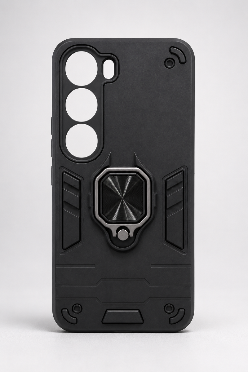 Vivo Y300 5G Rugged Magnetic Phone Case with 360° Rotating Ring Stand Shockproof Protective Cover