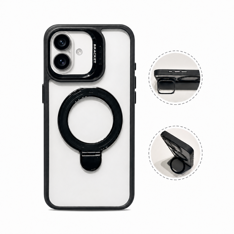 iPhone 16 Magnetic Clear Shockproof Phone Case with Camera Protection