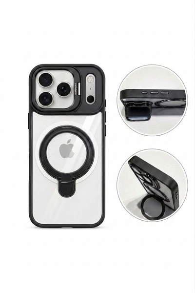 iPhone 17 Pro Magnetic Clear Shockproof Phone Case with Camera Protection